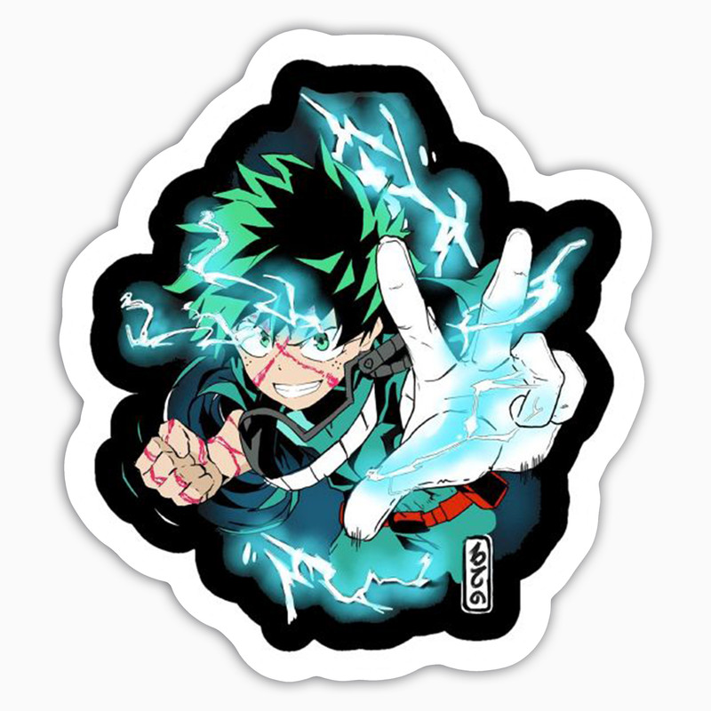 استیکر لپ تاپ و موبایل بووم طرح انیمه My Hero Academy مدل Deku3 کد JD8 
