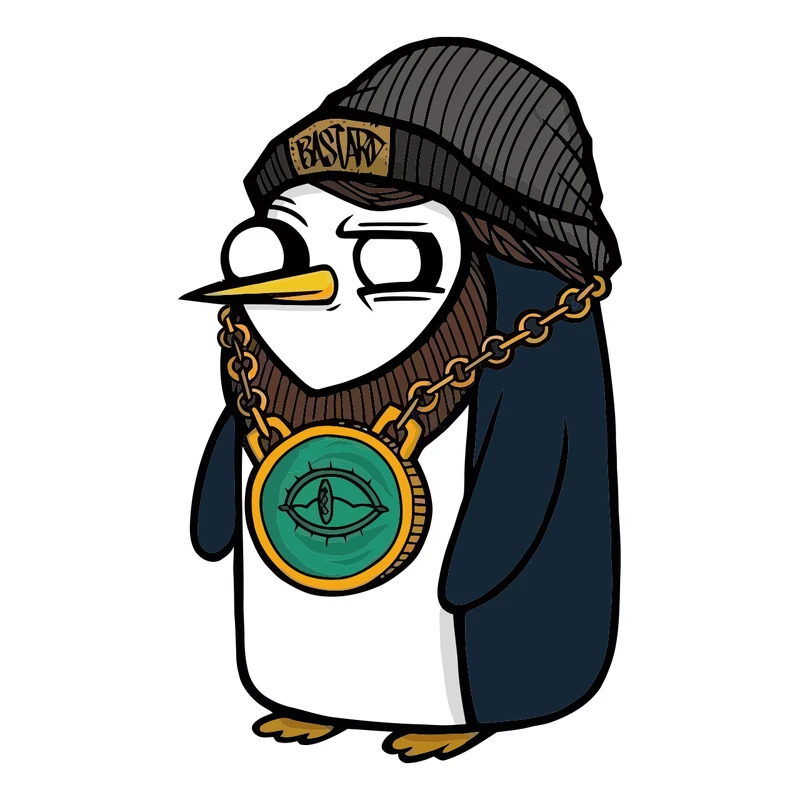 برچسب لپ تاپ پویا مارکت طرح پنگوئن میلونر کد 2571