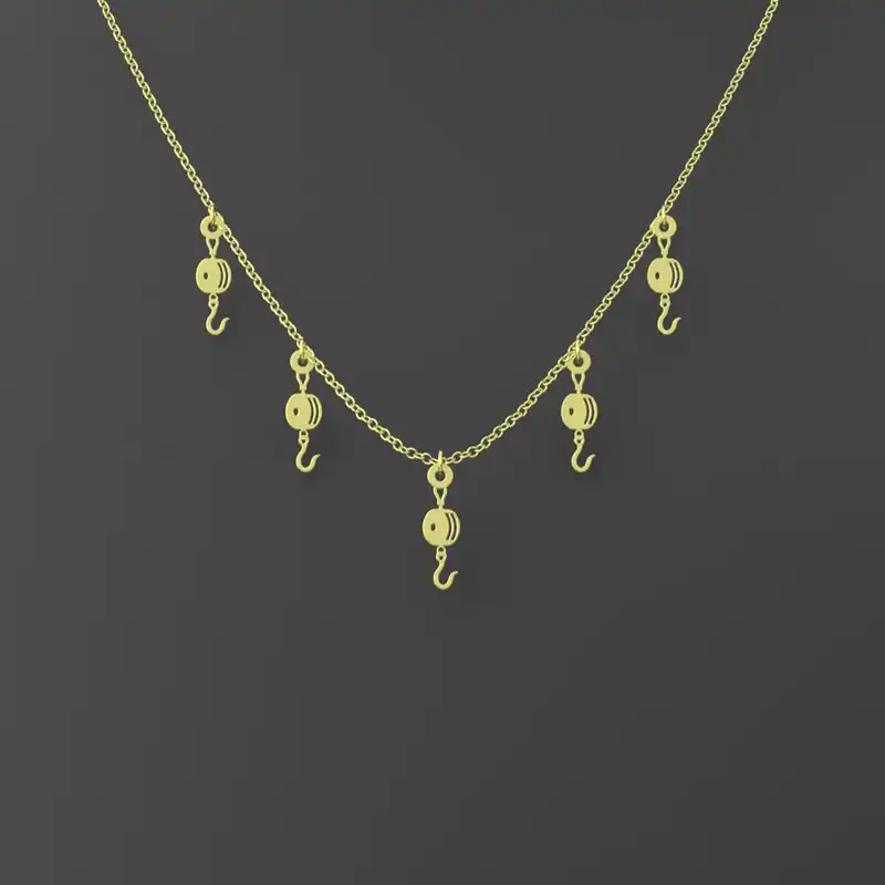 گردنبند طلا 18 عیار زنانه مدوپد مدل قرقره کد RNA12947