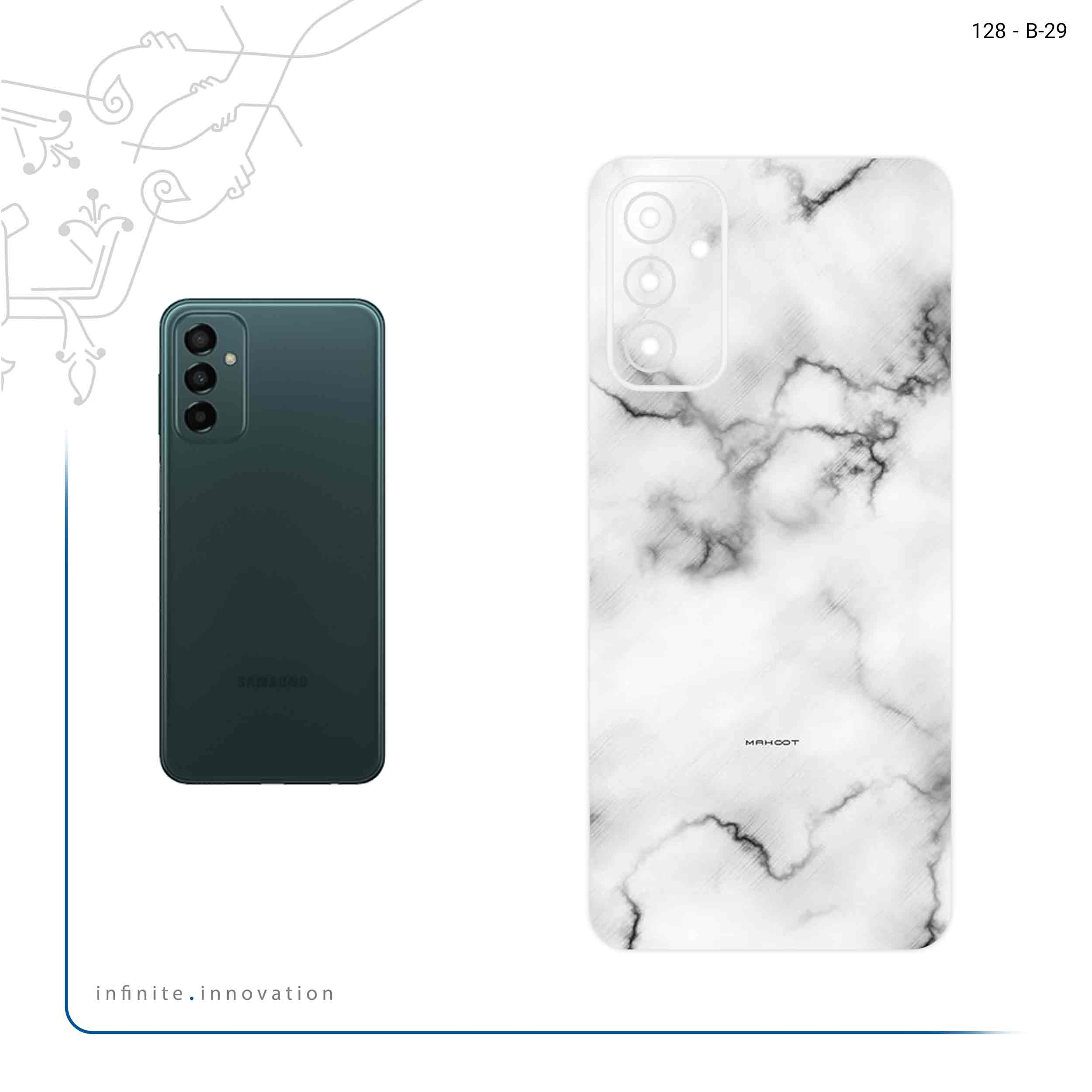 برچسب پوششی ماهوت مدل Blanco_Smoke_Marble مناسب برای گوشی موبایل سامسونگ Galaxy M23