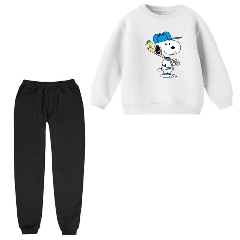 ست سویشرت و شلوار راحتی بچگانه مدل اسنوپی کد ۴۱  