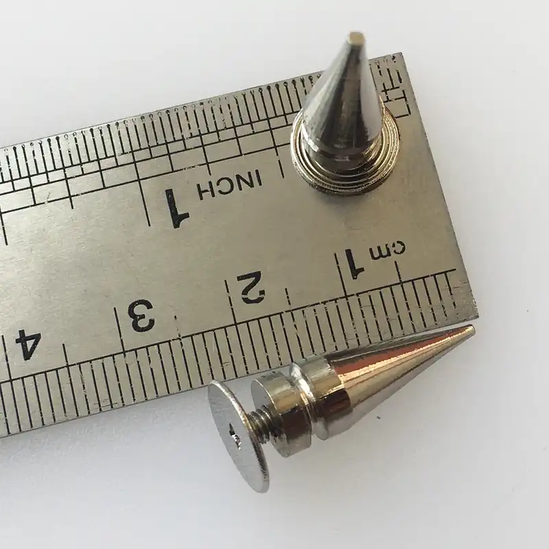 یراق اسپایک چرم دوزی مدل میخی کد SPK20x2 بسته 2 عددی