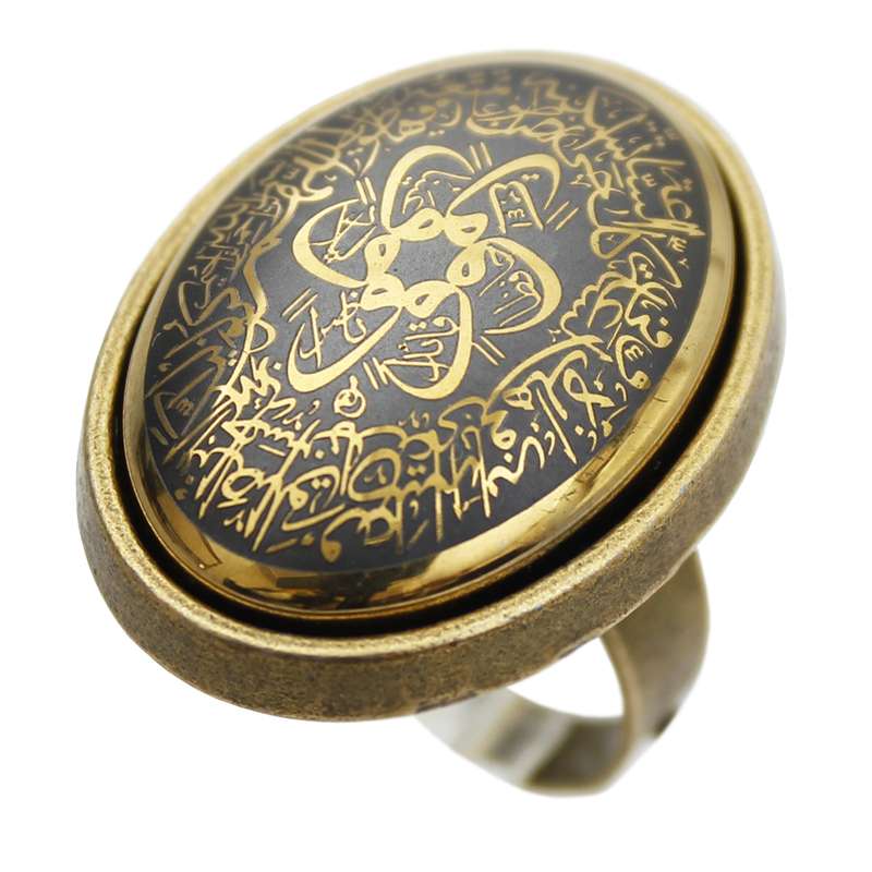 انگشتر طرح دعای فرج مدل حدید کد 5527 انگشتر طرح دعای فرج مدل حدید کد 5527