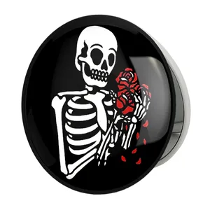 آینه جیبی خندالو طرح اسکلت Skleton مدل تاشو کد 1170 