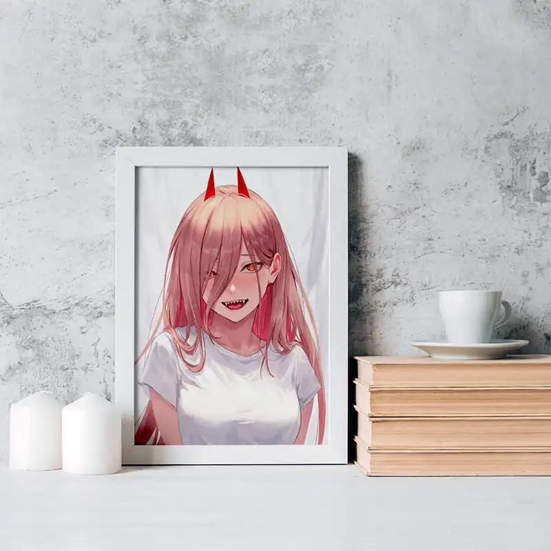 تابلو خندالو مدل پاور انیمه مرد اره ای کد 17860