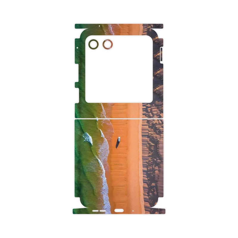 برچسب پوششی ماهوت مدل Beach and Green Sea-FullSkin مناسب برای گوشی موبایل موتورولا Razr 40 Ultra