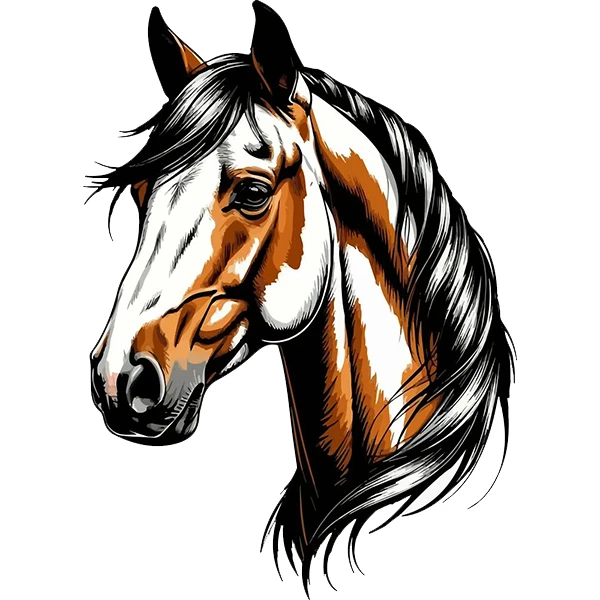 استیکر پارچه و لباس پاد آفرین طرح اسب کد 2475