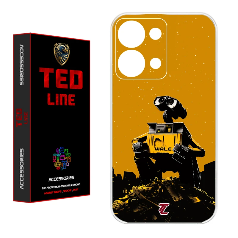 کاور تد لاین طرح ربات والی کد 1133 مناسب برای گوشی موبایل شیائومی Redmi Note 13 4G