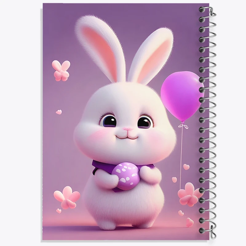 دفتر مشق 50 برگ خندالو طرح خرگوش بامزه کد F5756