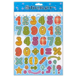 برچسب طرح اعداد انگلیسی کارتونی