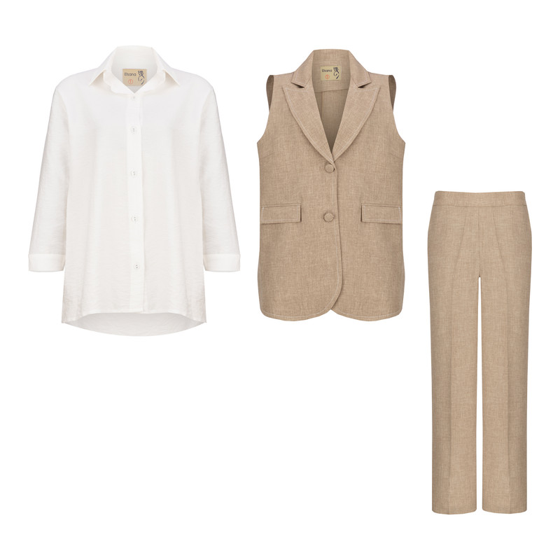 ست 3 تکه لباس زنانه السانا مدل ایلکان کد 211308