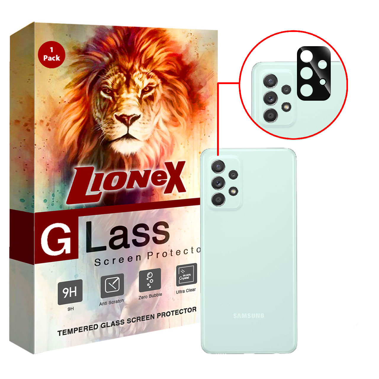 محافظ لنز دوربین لایونکس مدل LFUL مناسب برای گوشی موبایل سامسونگ Galaxy A52