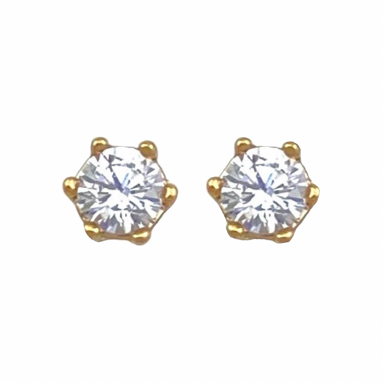 گوشواره زنانه ژوپینگ مدل تک نگین کد E4741 -  - 1