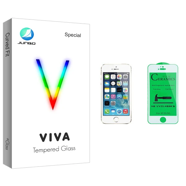 محافظ صفحه نمایش سرامیکی جانبو مدل Viva Glass مناسب برای گوشی موبایل اپل iPhone 5s
