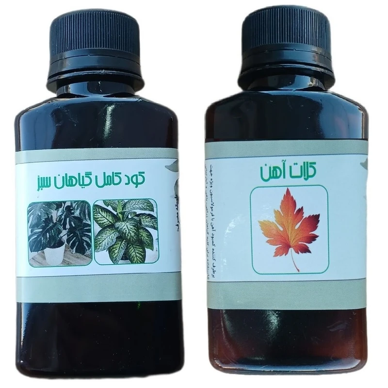 کود مایع کامل گیاهان سبز و کلات آهن مدل life drop حجم 110 میلی لیتر بسته 2 عددی