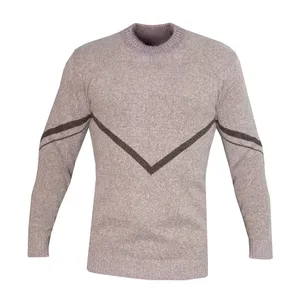 پلیور مردانه مدل بافت هفتی کد TU7 رنگ طوسی روشن