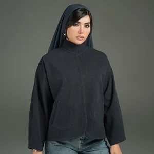 کت زنانه فوتر مخملی مدل جیب هلال