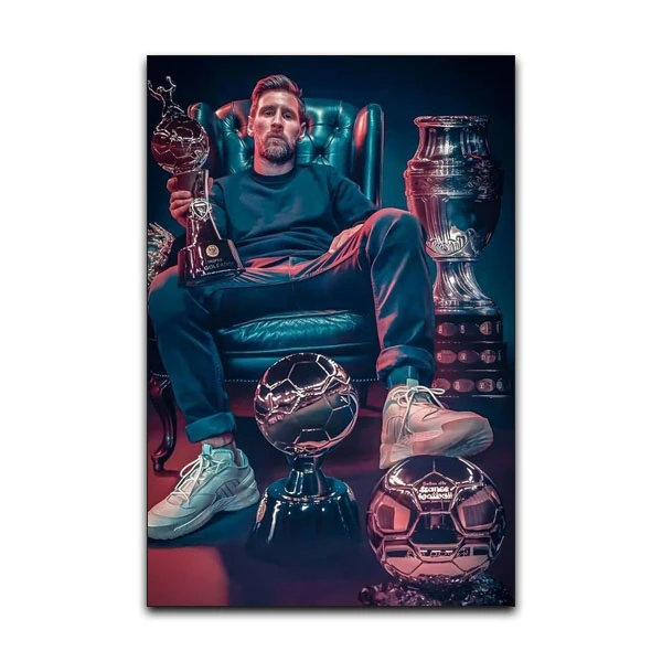 تابلو شاسی گوفی مدل لیونل مسی بهترین بازیکن فوتبال بارسلونا Messi Barcelona Football کد BLNDOR45