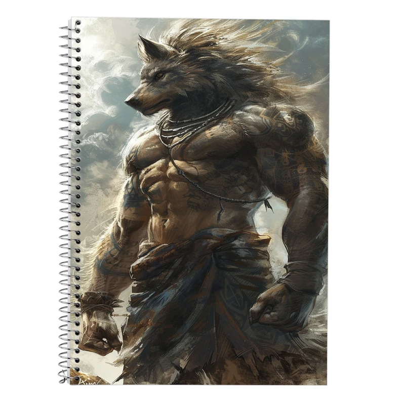 دفتر زبان 50 برگ مدوپد مدل سه خط طرح حیوانات جنگجو کد DF14785