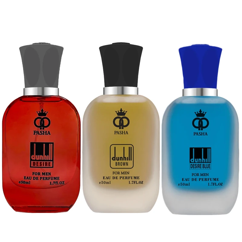 ادو پرفیوم مردانه پاشا مدل Dunhill Collection با رایحه معتدل حجم 50 میلی لیتر بسته 3 عددی