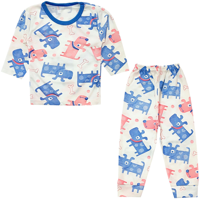 ست تی شرت آستین بلند و شلوار راحتی نوزادی مدل هاپو کد 4161 رنگ سفید