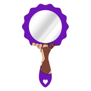 آینه آرایشی دسته‌دار مدل دو دست کد 327