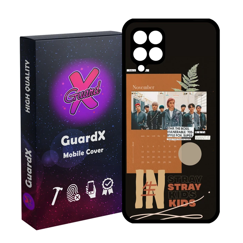 کاور گارد ایکس طرح Stray Kids مدل Glass10688 مناسب برای گوشی موبایل سامسونگ Galaxy A12/M12/F12