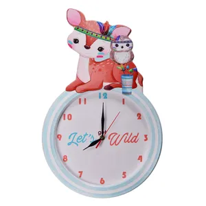ساعت دیواری کودک مدل قبیله حیوانات CL-12