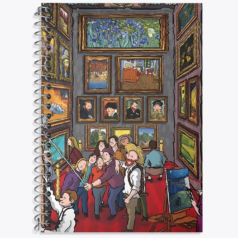 دفتر نت موسیقی 50 برگ خندالو طرح ونسان ونگوگ کد N4167