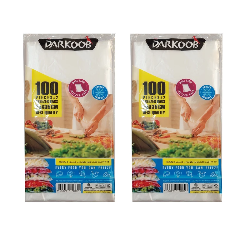 کیسه فریزر دارکوب مدل Sh0807.2 دو بسته 100 عددی