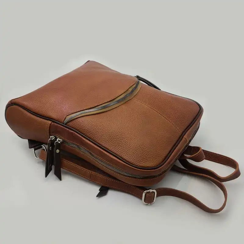 کوله پشتی مدل راسل چرم طبیعی کد S600