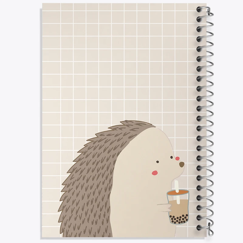 دفتر مشق 50 برگ خندالو طرح جوجه تیغی کیوت کد N2551