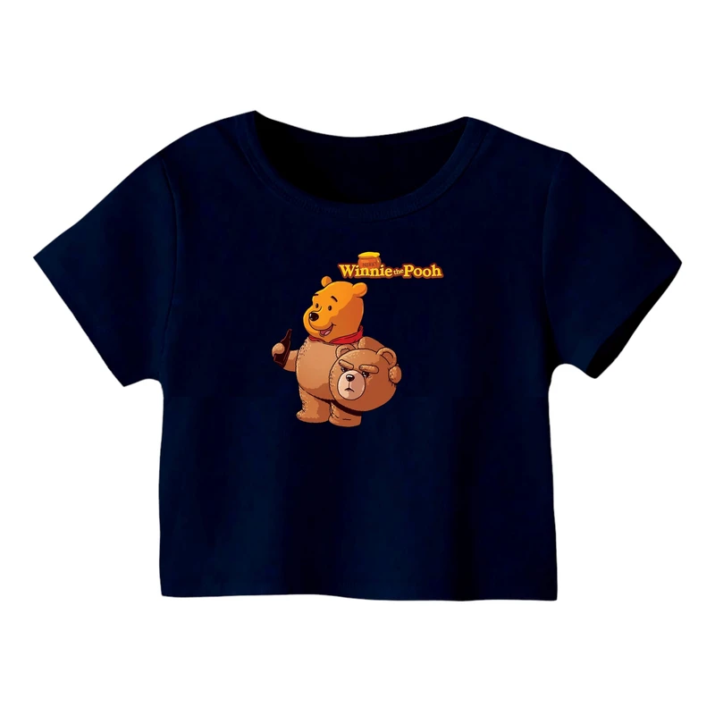 کراپ‌ تی‌شرت آستین کوتاه زنانه مدل پو کد 25