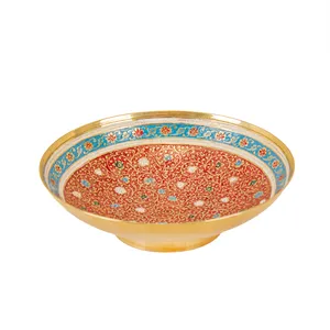 شکلات خوری  میناکاری  برنجی مدل کاسه طرح کد 596502