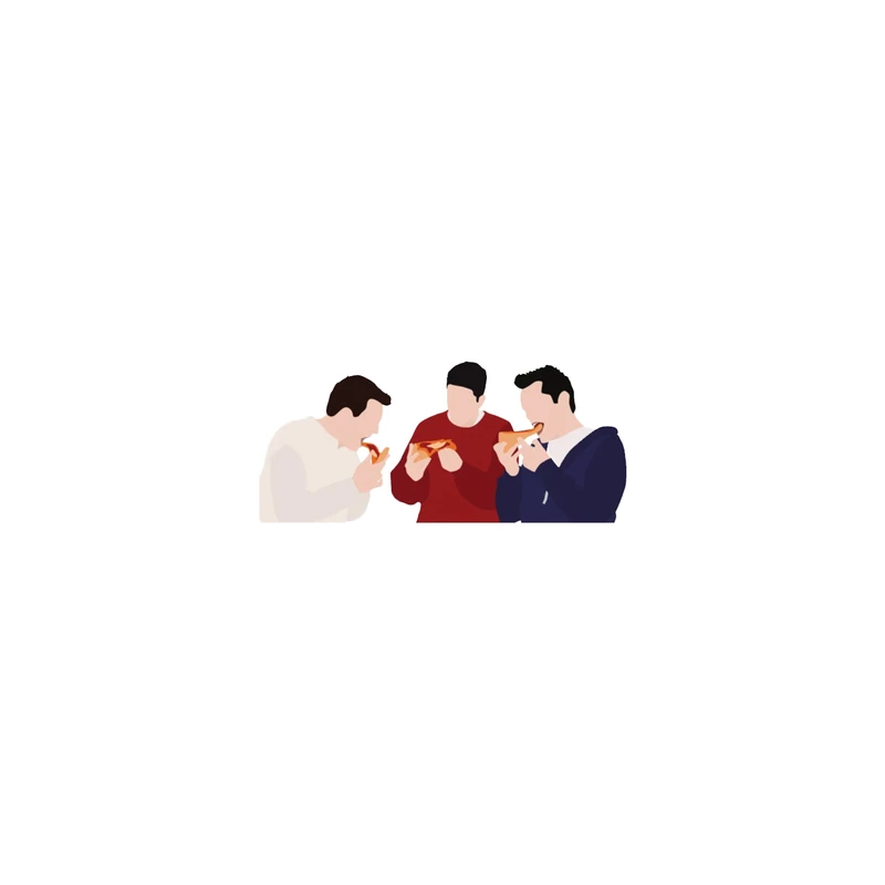  استیکر لپ تاپ لولو طرح جویی و راس و چندلر سریال فرندز کد 446
