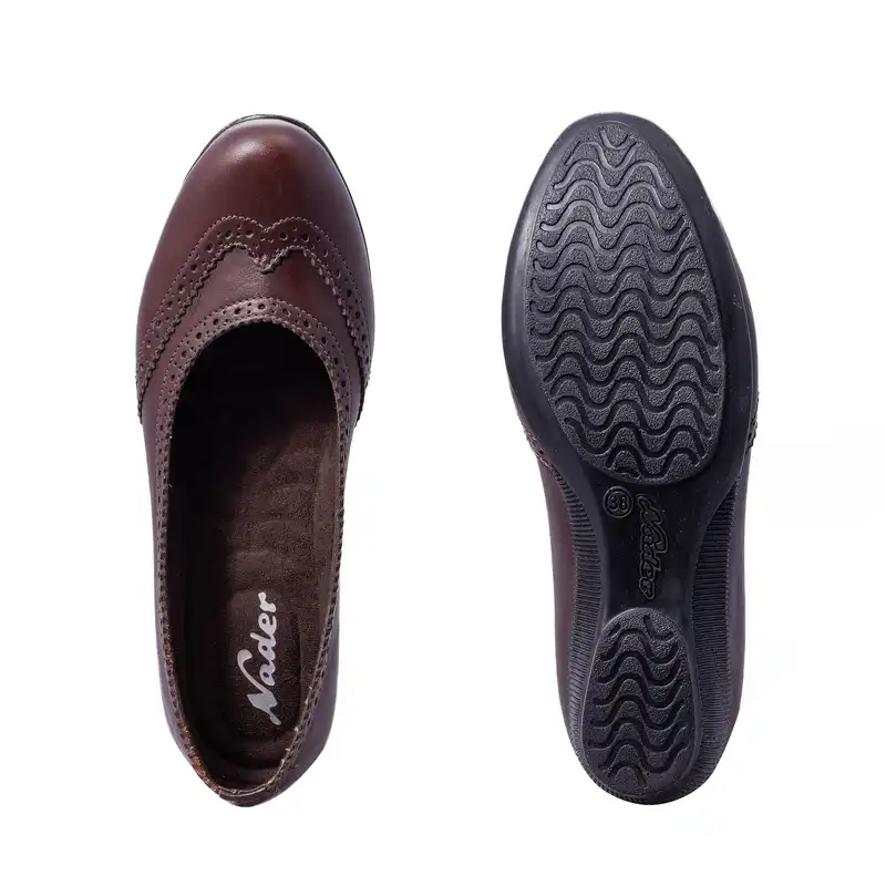 کفش طبی زنانه نادر مدل هشترک کد 602 رنگ قهوه ای