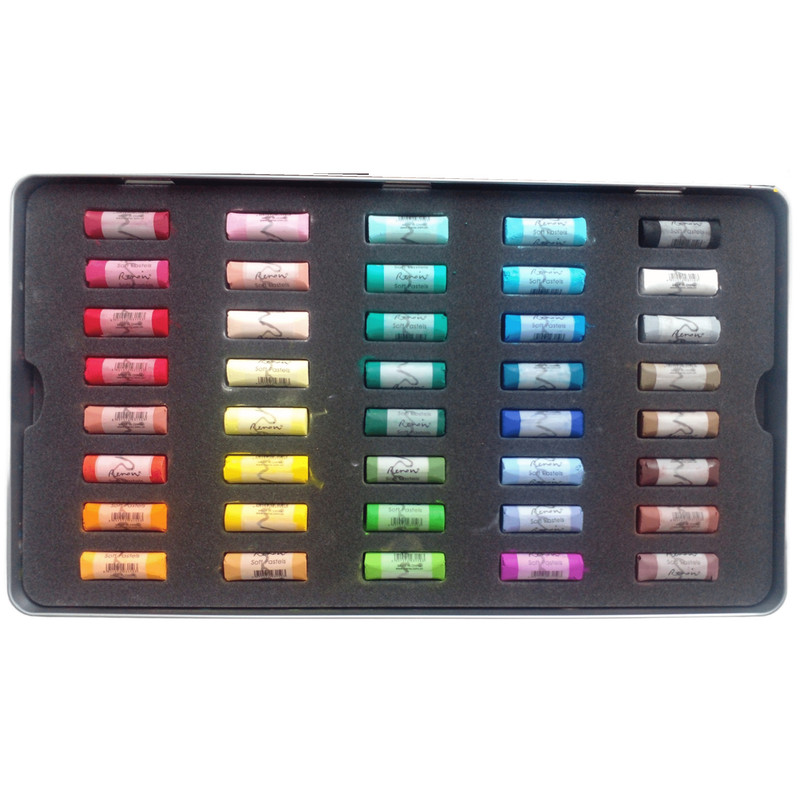 پاستل گچی 40 رنگ رینویر مدل marco fine art کد soft به همراه کاغذ یادداشت