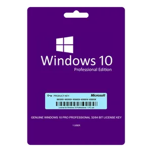 گیفت کارت فعالسازی نرم افزار ویندوز 10 نسخه PRO تک کاربره مدل WP01