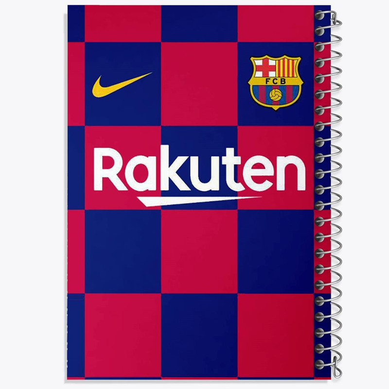 دفتر مشق 100 برگ خندالو طرح باشگاه بارسلونا FC Barcelona کد 2143