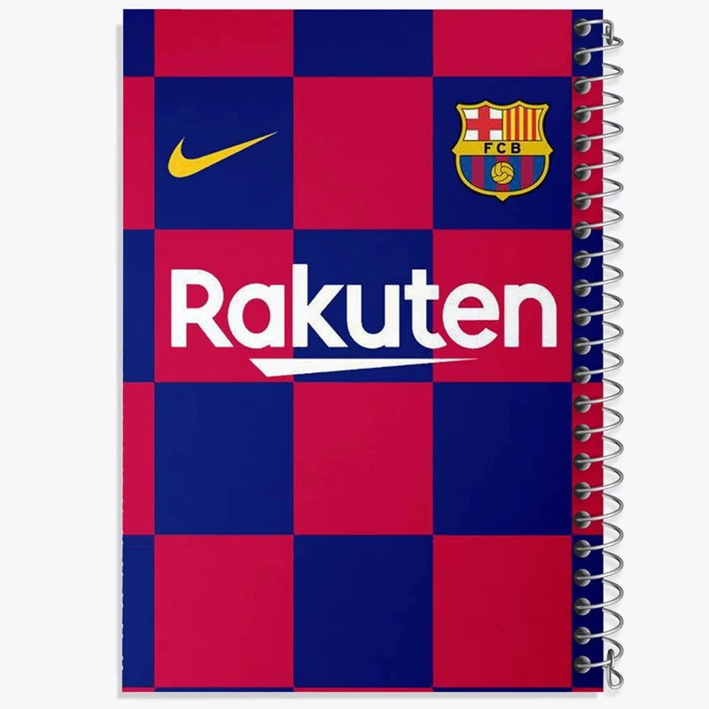 دفتر ژورنال نویسی 50 برگ خندالو مدل نقطه ای طرح باشگاه بارسلونا FC Barcelona کد 2143