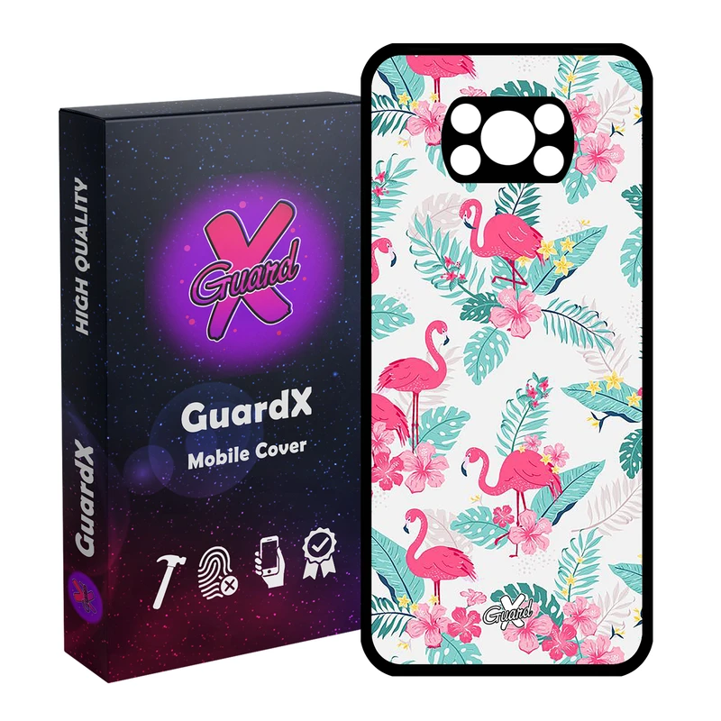 کاور گارد ایکس طرح فلامینگو مدل Glass10274 مناسب برای گوشی موبایل شیائومی Poco X3 Pro