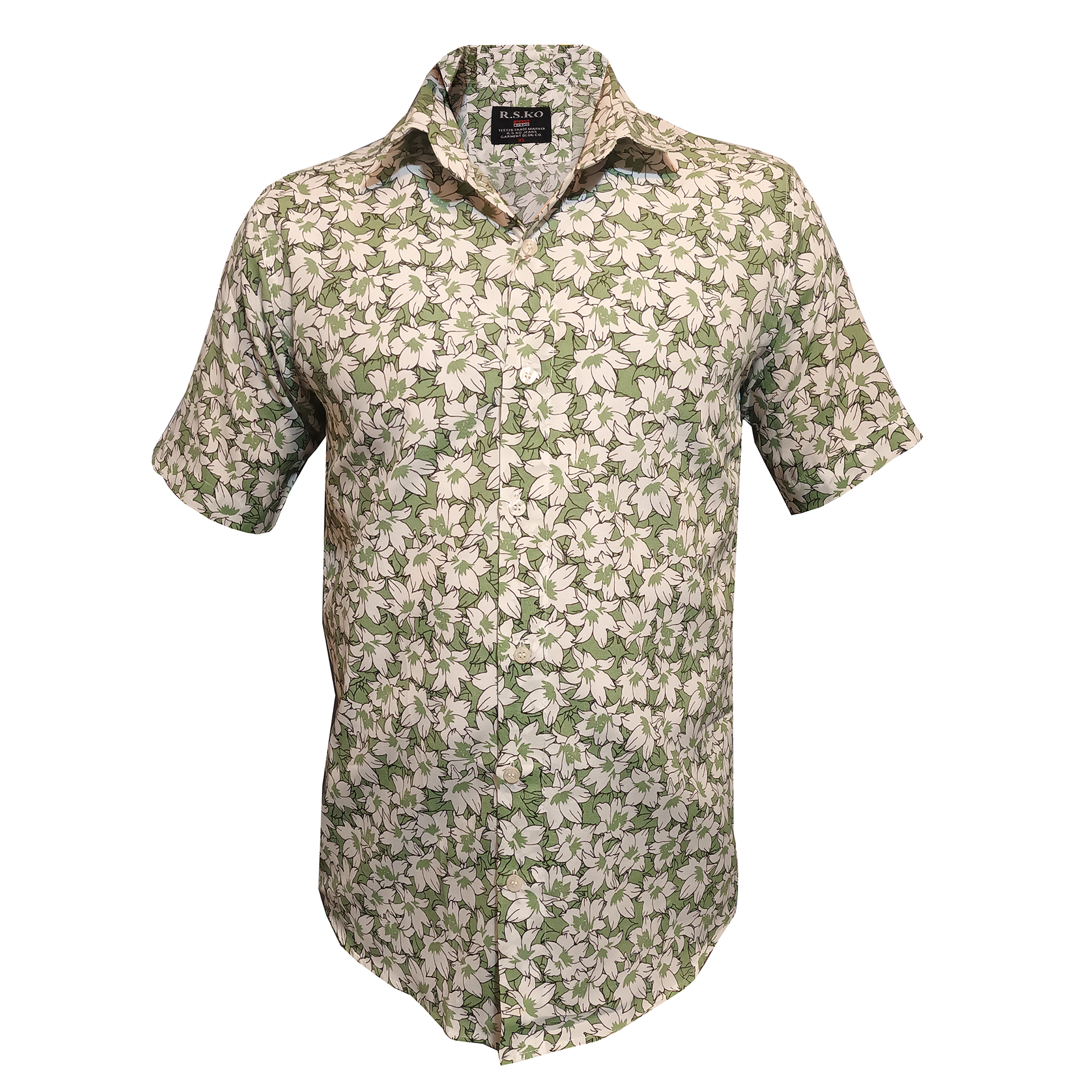 پیراهن آستین کوتاه مردانه مدل هاوایی گلدار کد Gol-Gr