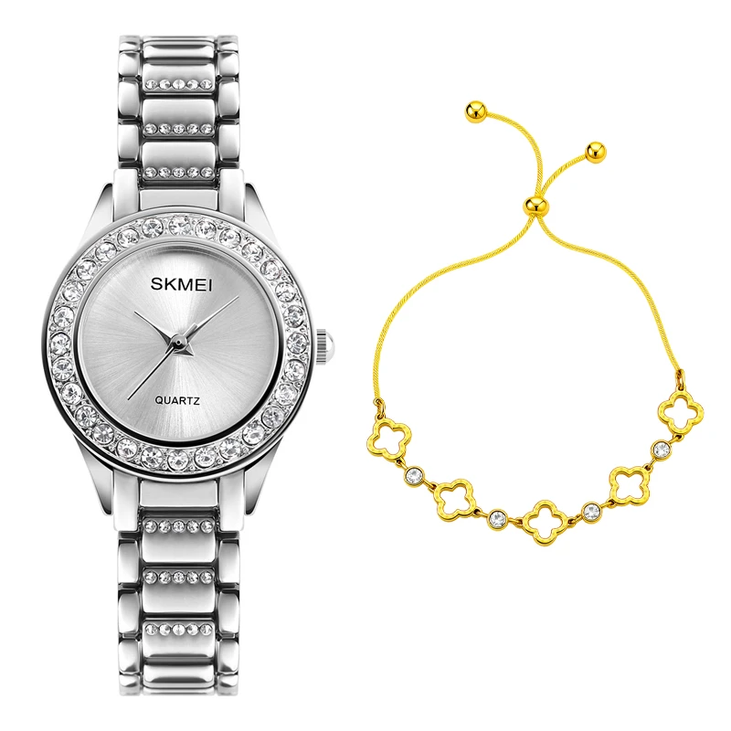 ساعت مچی عقربه‌ای کوارتز زنانه اسکمی مدل 1262SI به همراه دستبند