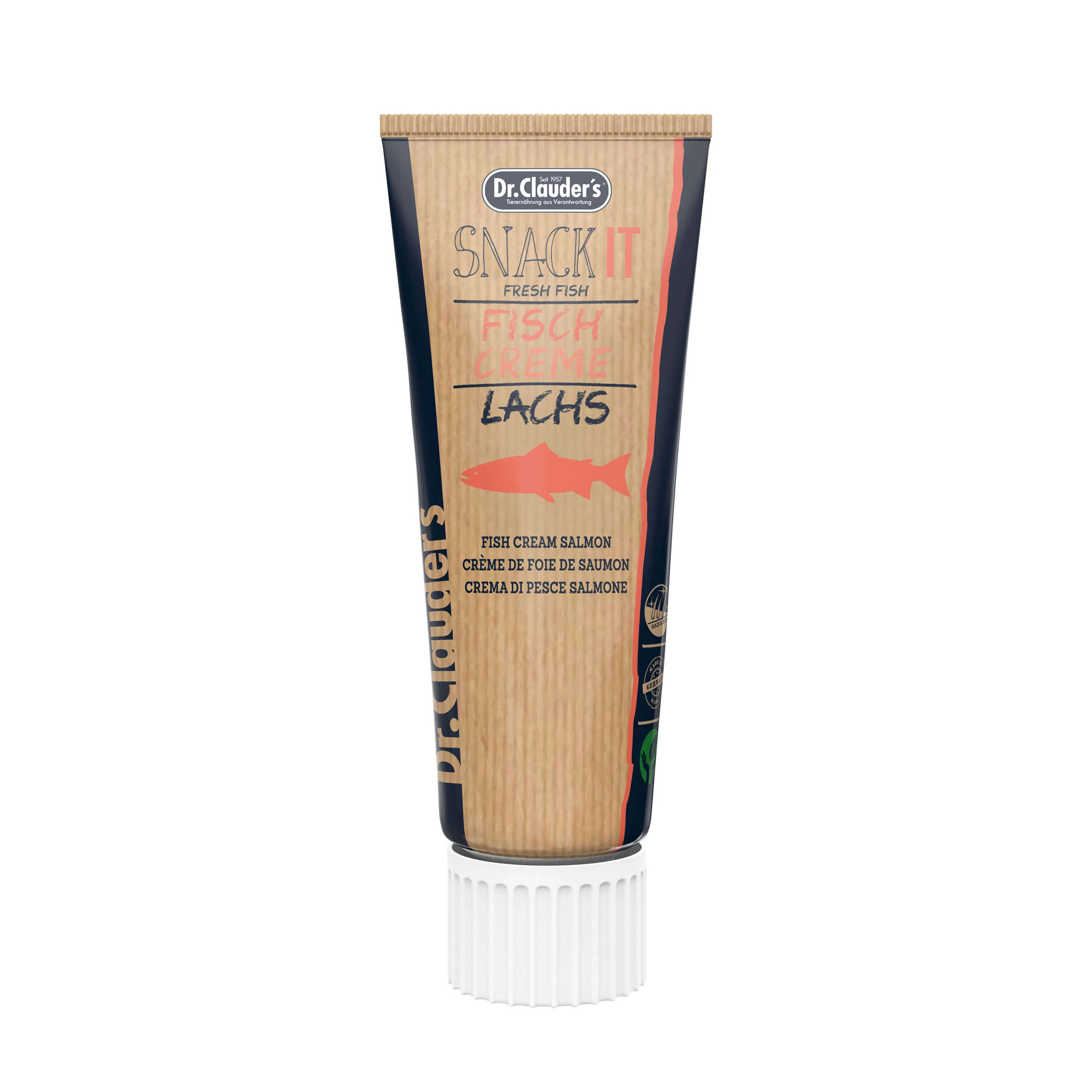 مکمل غذای گربه دکتر کلادرز مدل خمیری طعم سالمون وزن 75 گرم