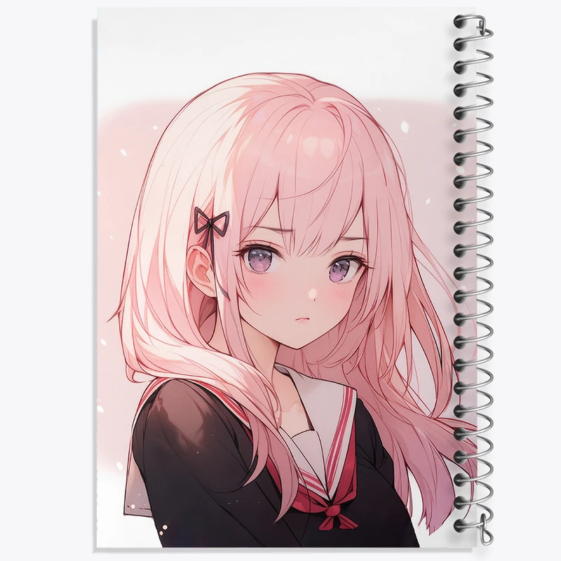 دفتر نقاشی 50 برگ خندالو طرح دختر انیمه ای کد N1125