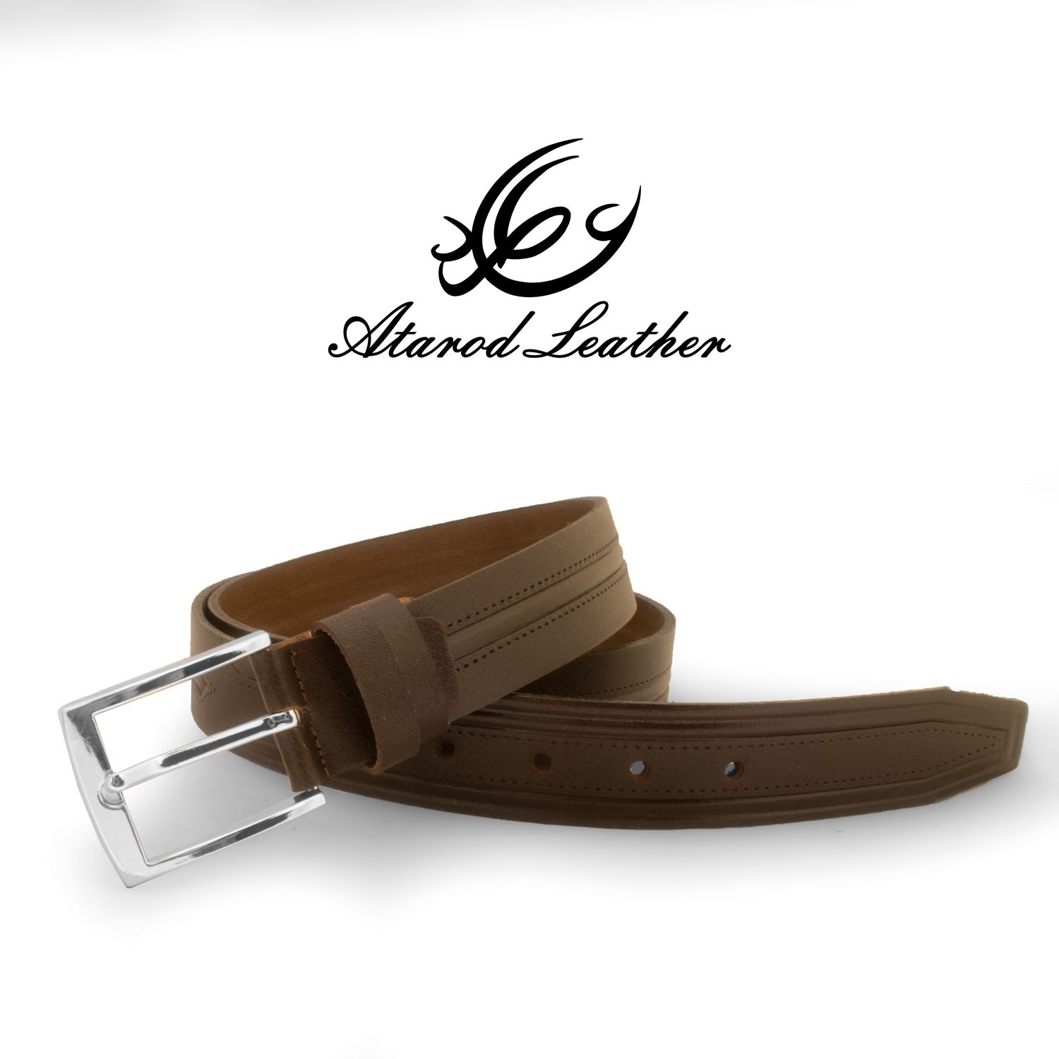 کمربند مردانه چرم عطارد مدل چرم طبیعی گاومیش کد B59 -  - 2