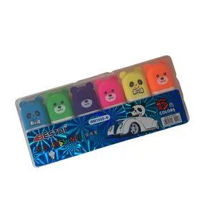 ماژیک علامت گذار مدل خرسی بسته 6عددی