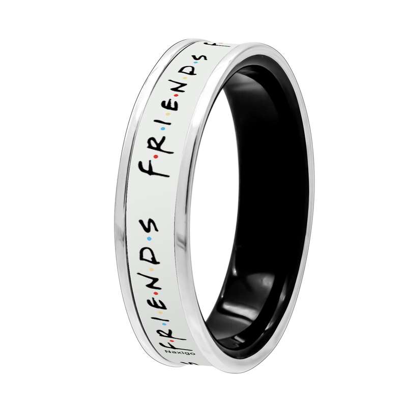 انگشتر ناکسیگو مدل شب تاب طرح Friends کد RB15534