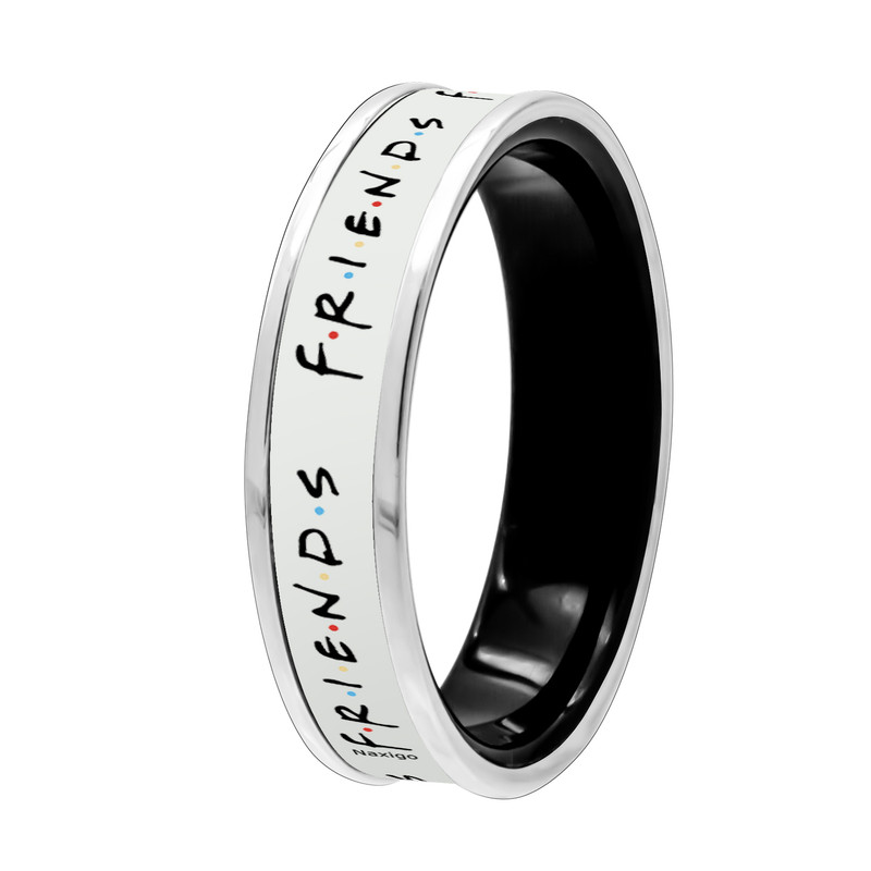 انگشتر ناکسیگو مدل شب تاب طرح Friends کد RB15534