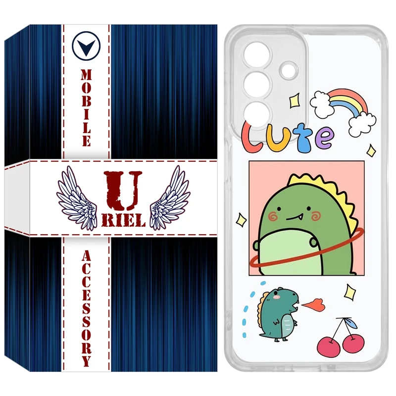 کاور یوریل مدل Clear کد 20 طرح دایناسور مناسب برای گوشی موبایل سامسونگ Galaxy A26